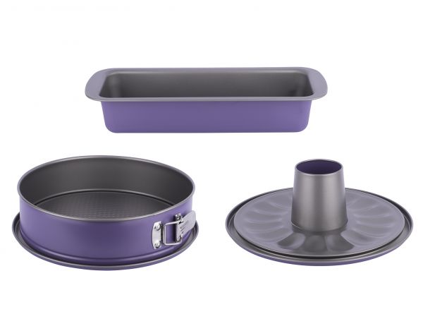 Tantitoni | Kelepçeli Mor 3'lü Kek Kalıbı Seti