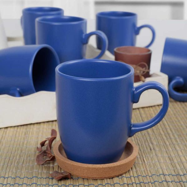 Mat Efe Mavi Bulut Kupa 9 Cm 6 Adet | Keramika