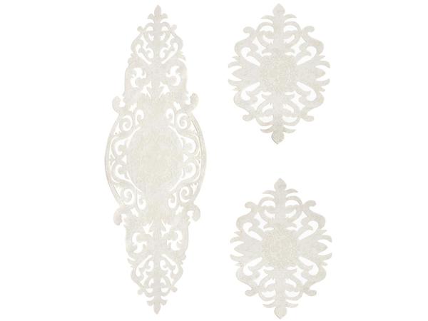 Roseart Velvet Living Room Set 3-teilige Creme