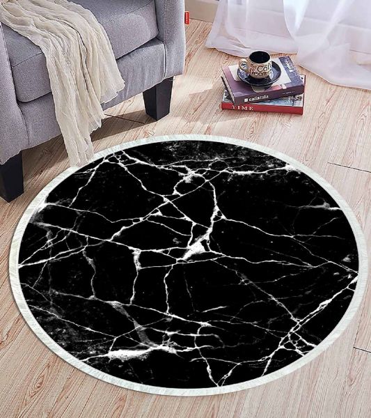 Birkilim Yuvarlak Yıkanabilir Dekoratif Halı İpeksi Kaymaz Taban | MLN-IP-YU-HT-415