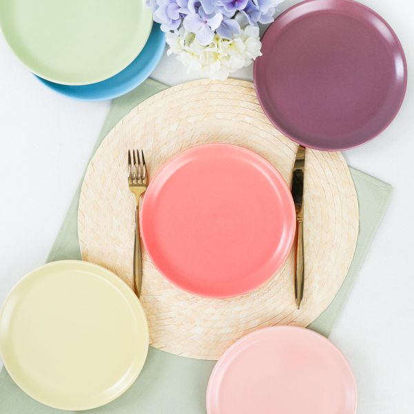 Rainbow Soft Matte Hitit Pasta Tabağı 20 Cm 6 Adet 960/990 | Keramika