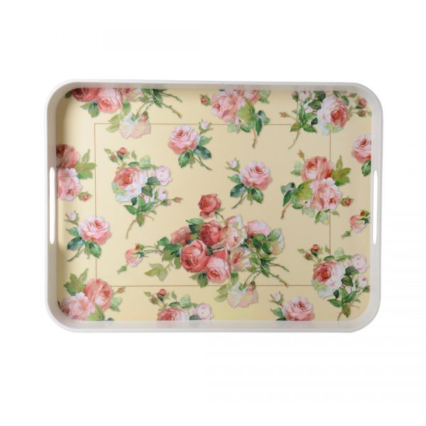 İpek Züccaciye | Pembe Şakayık Desenli Melamin Tepsi