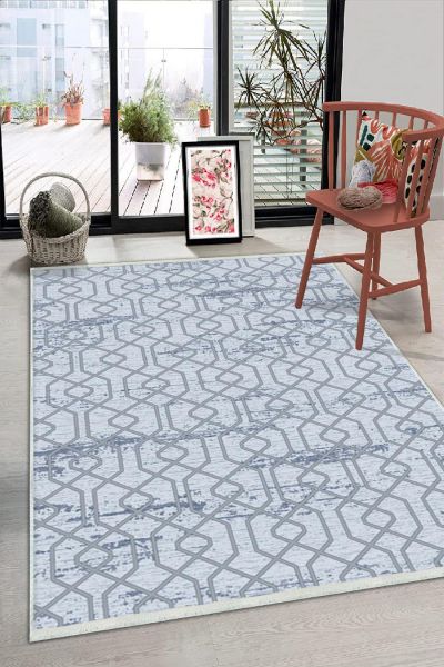Birkilim Yıkanabilir Dekoratif Halı İpeksi Kaymaz Taban | MLN-IP-HS-190