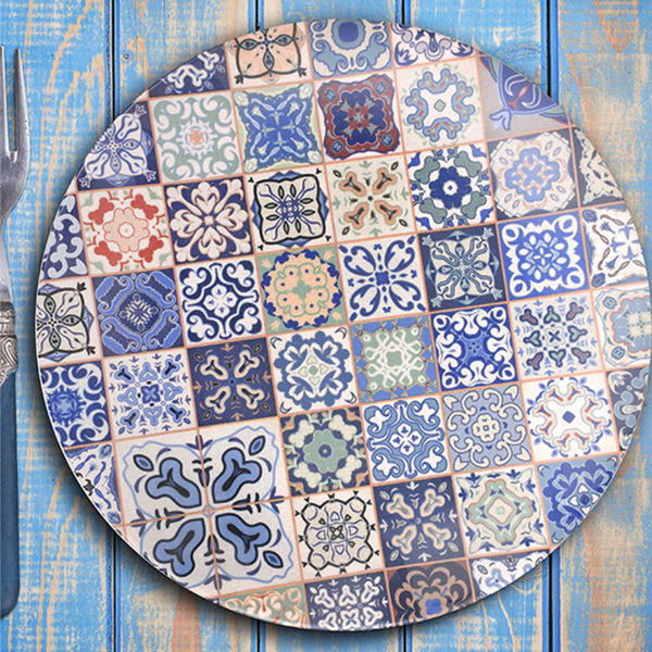 Ethnic Delta Service Plate 26 Cm 6 Pieces - 17612 | Keramika
