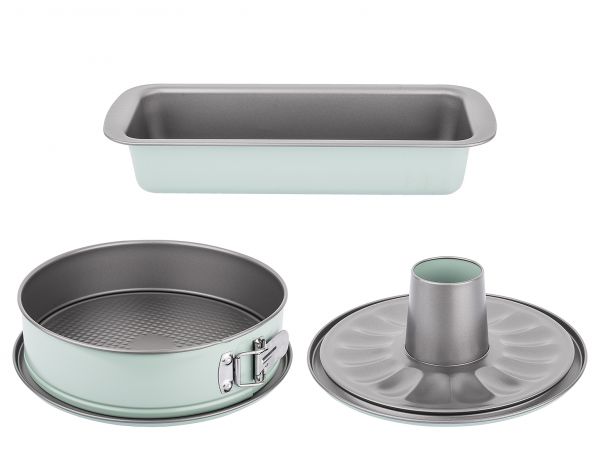 006-01-ENSEMBLE DE MOULE À GÂTEAU À 3 PINCES COULEUR MENTHE