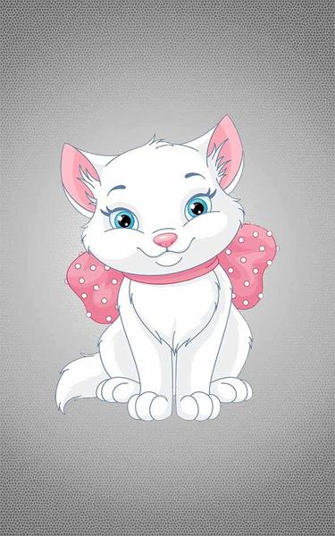 Bayev Çocuk Odası İçin Desenli Halı Kedi - 130x190 cm