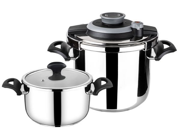 Tantitoni | Powercook Siyah Düdüklü Tencere Seti 4+7 LT