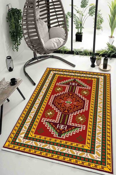 Birkilim Yıkanabilir Dekoratif Halı İpeksi Kaymaz Taban | MLN-IP-HK-041