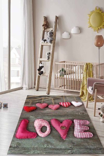 Birkilim Yıkanabilir İpeksi Kaymaz Taban Çocuk Odası Halısı | MLN-IP-HT-098