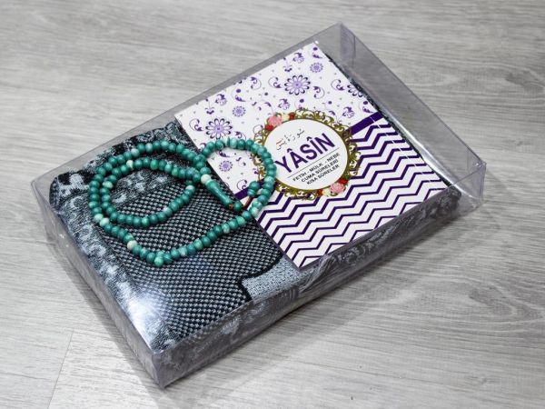 Ajda Yasin-i Şerifli Seccade Seti Yeşil