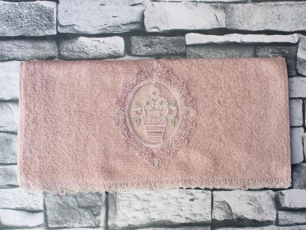 Dowry Land Rose Crock Embroidered Dowery Towel Powder
