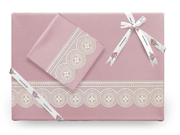 Birella Plain Französisch geschnürten Bettbezug-Set