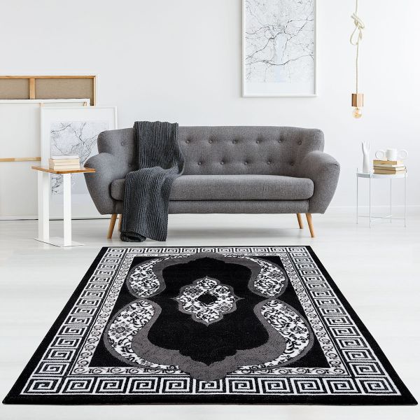 Siela Diyez Collection Simli Halı | Siyah | S-2720-Black