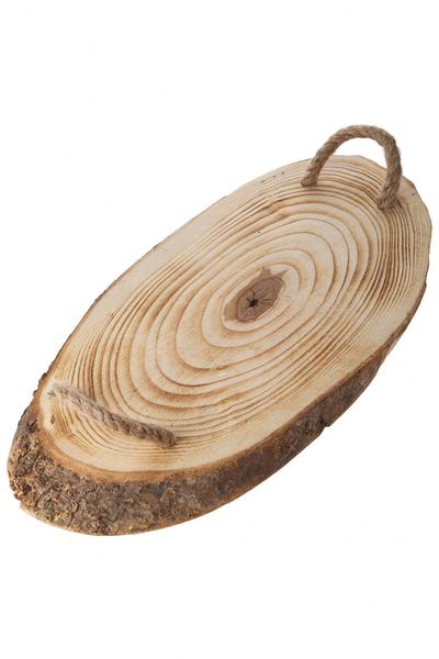 Queen's Kitchen | Kahverengi Ahşap Halatlı Tepsi