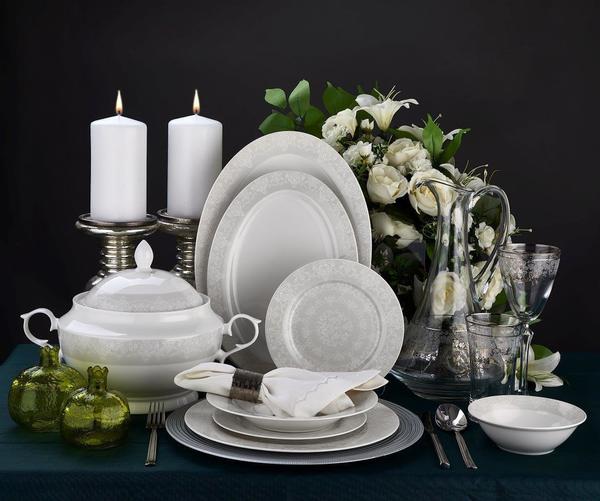 Neva Belia | 60 Parça | 12 Kişilik | Yuvarlak | Yemek Takımı | N2653