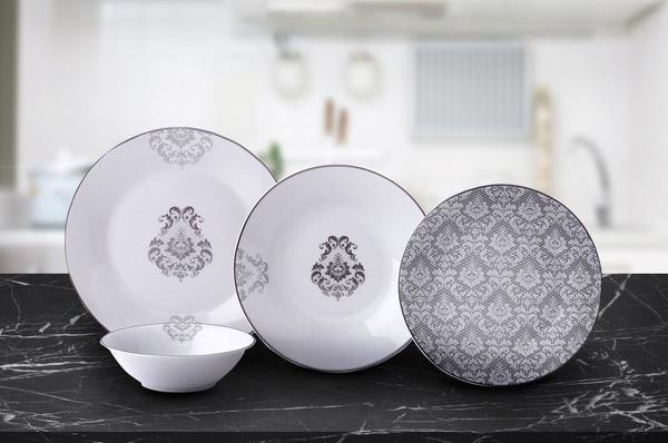 Taç Raks 24 Parça Porselen Yemek Takımı | 6 Kişilik