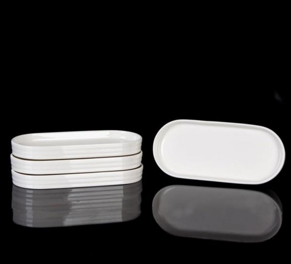 Toraman 3'lü Oval Küçük Sunum Tabağı 20x9 cm