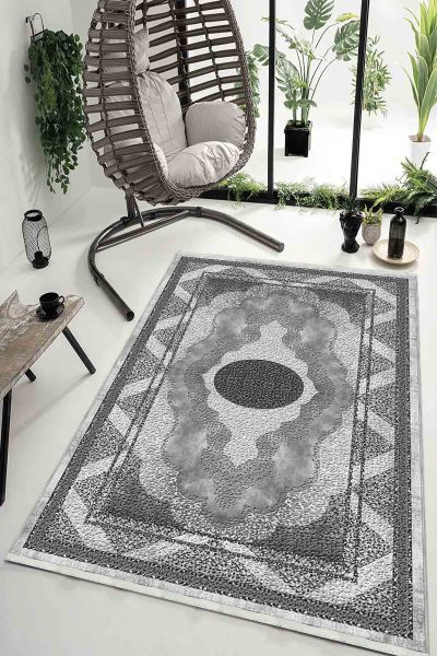 Birkilim Yıkanabilir Dekoratif Halı İpeksi Kaymaz Taban | MLN-IP-HK-064