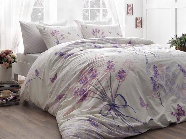 Taç Ranforce Lavander Tek Kişilik Nevresim Takımı