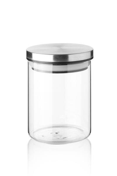 600ml Slim Glass Luxury Steel Covered Storage