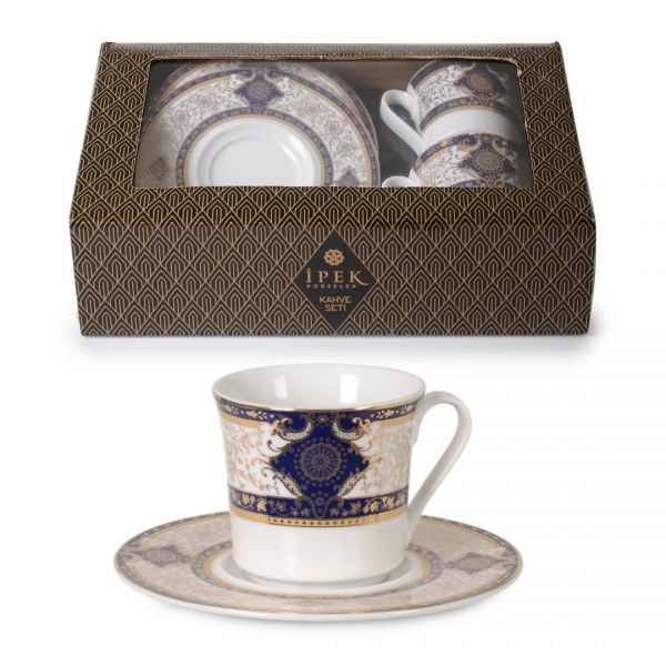 GL-100 #OG-9443-7249# 2LI GRI KUTU PRS KAHVE TAKIMI |IPEK-74556