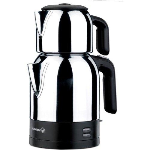 Korkmaz Demkolik Elektrikli Çaydanlık 2.7 lt | İnox Siyah | A359