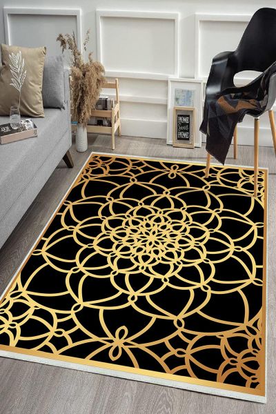 Birkilim Yıkanabilir Dekoratif Halı İpeksi Kaymaz Taban | MLN-IP-HS-448