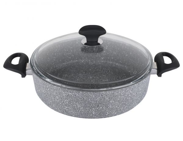 006-01- طباخ جرانيت رمادي 28 سم