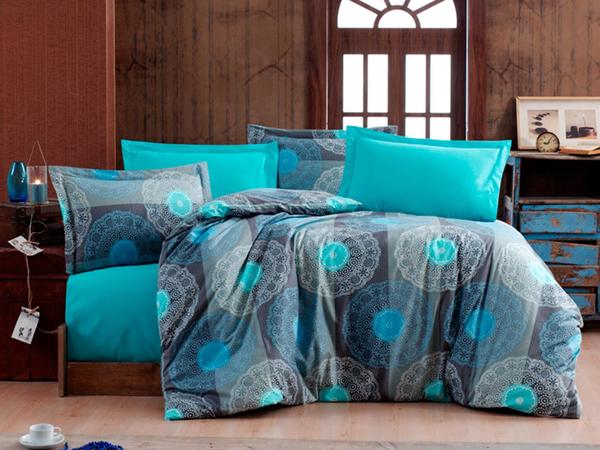 Alena Silver Çift Kişilik Nevresim Takımı Gilan Turkuaz