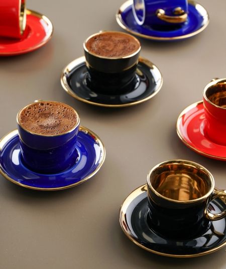 6Lı Porselen Kahve Fincan Takımı