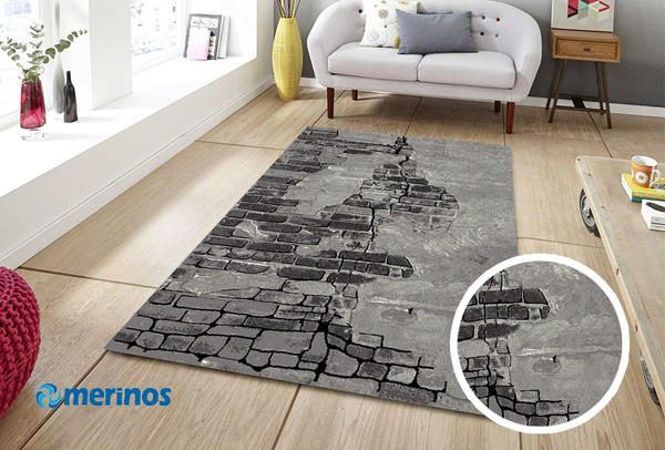 Merinos Ibiza Vintage Halı | Gri | 20270-95-Grey