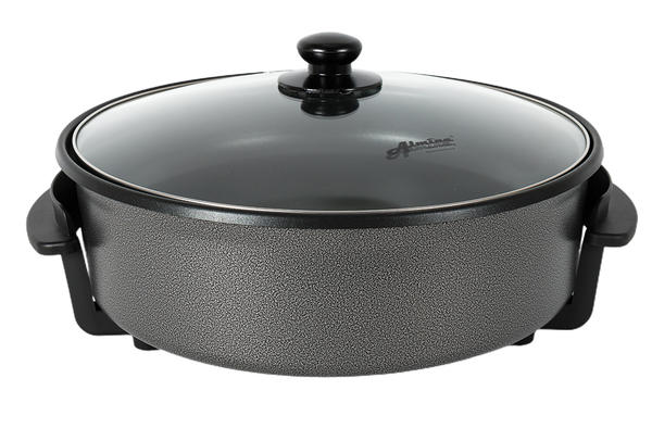 Dekonaz Elektrikli Pizza Tavası 36x7cm 1500W | Yuvarlak | Gri