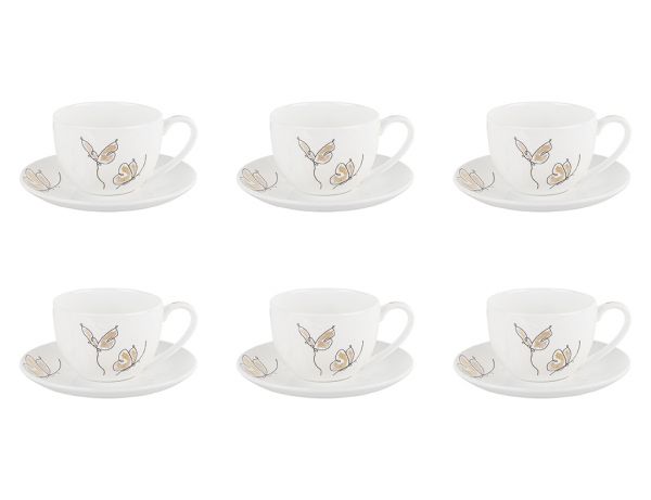 012-01-NEW BONE CHINA BUTTERFLY 12-TEILIGES RUNDES KAFFEESET