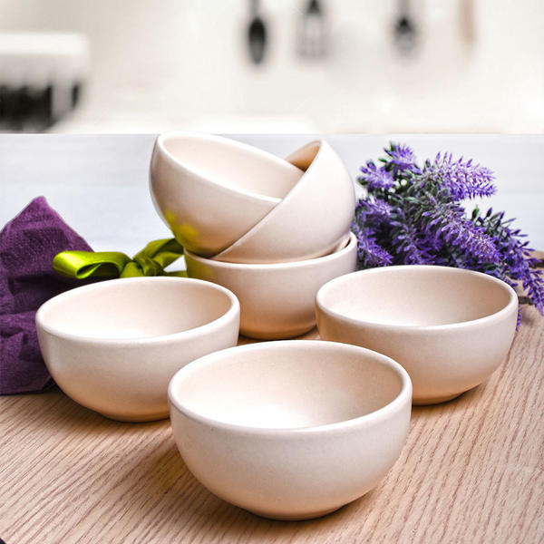 Mat Kırık Beyaz Bulut Kase 8 Cm 6 Adet | Keramika