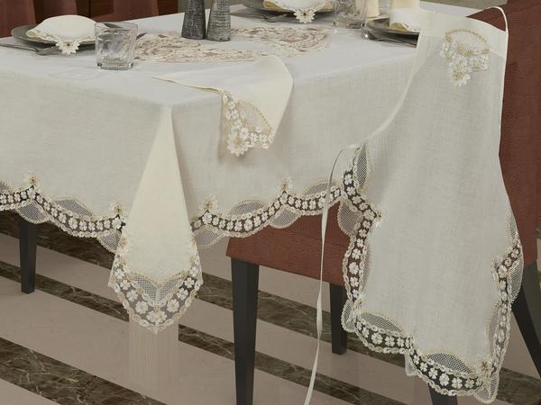 طقم مطبخ ميموزا دانتيل فرنسي 17 قطعة