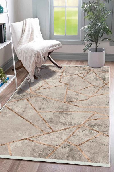 Birkilim Yıkanabilir Dekoratif Halı İpeksi Kaymaz Taban | MLN-IP-SD-394