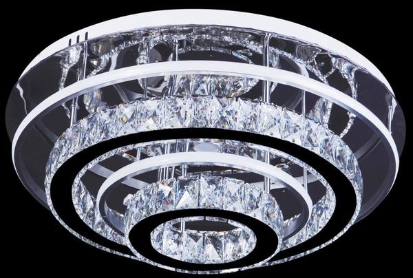 Dekonaz Kumandalı Kristal LED Yuvarlak Tavan Lambası MP3 Bluetooth 60cm | DTX-C7-135 