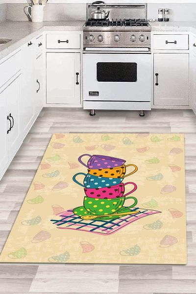 Birkilim Yıkanabilir Dekoratif Halı İpeksi Kaymaz Taban | MLN-IP-HM-589