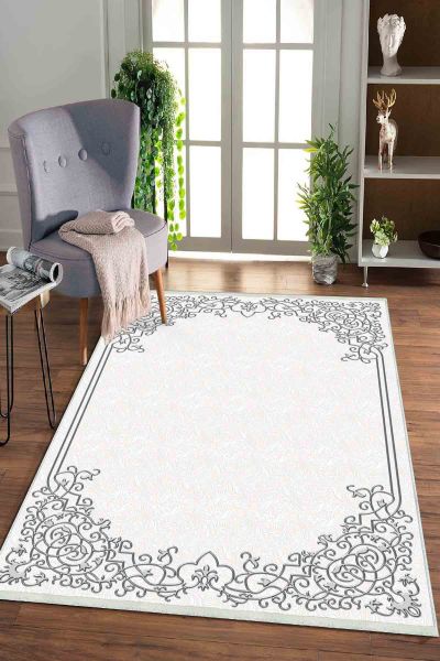 Birkilim Yıkanabilir Dekoratif Halı İpeksi Kaymaz Taban | MLN-IP-HK-0148