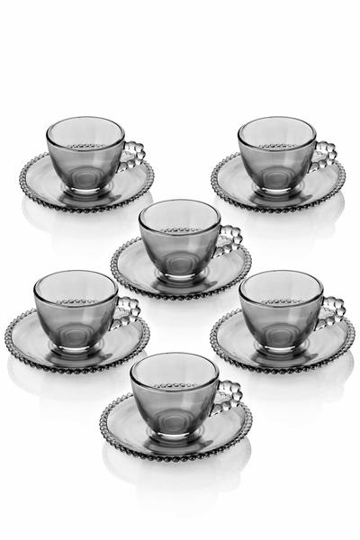6 Personen Glas Luxus türkischen Kaffeeset