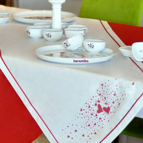 عداء قلب وطائر بيكولو 50 × 150 سم | ك +