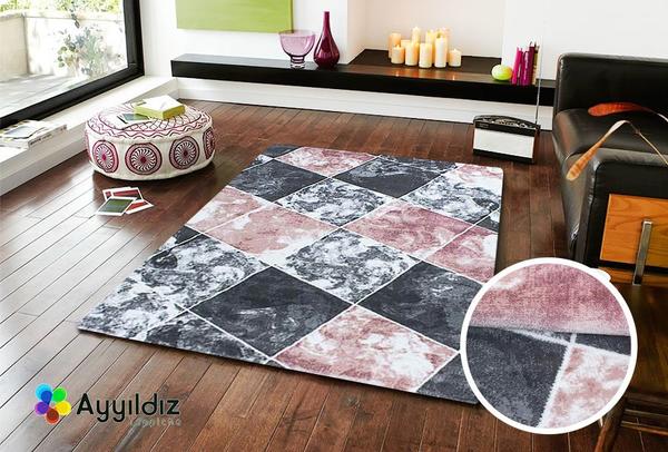 Ayyıldız Miami Halı 100% PP Heatset 12mm 2300gr | Pembe | 6580Pink