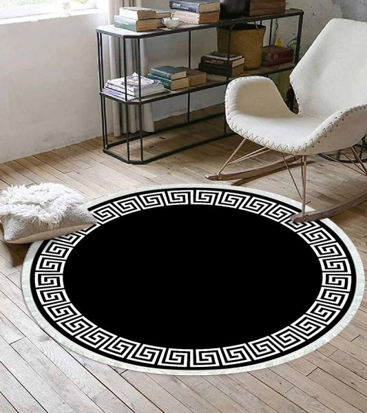 Birkilim Yuvarlak Yıkanabilir Dekoratif Halı İpeksi Kaymaz Taban | MLN-IP-YU-HS-417