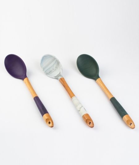 Acar Mutfak | Silikon Ahşap Saplı Kaşık