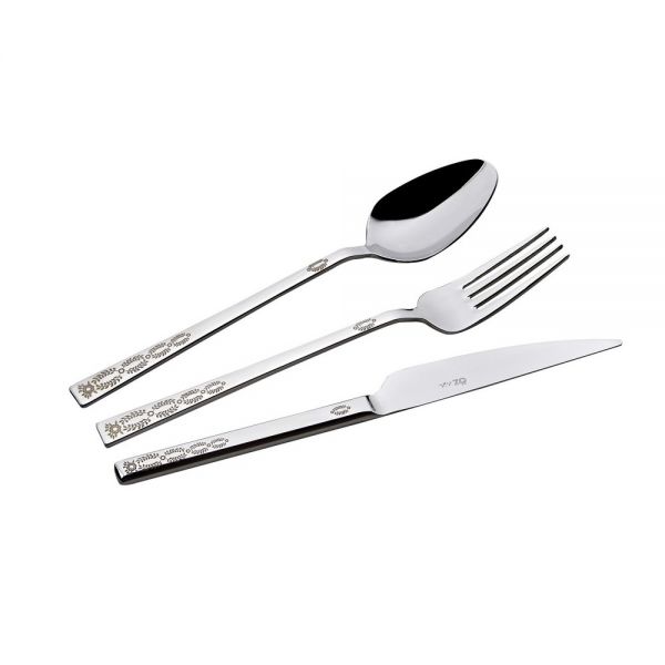 Couverts Hüma Plain Lazer 90 pièces (avec boîte) Modèle: 04