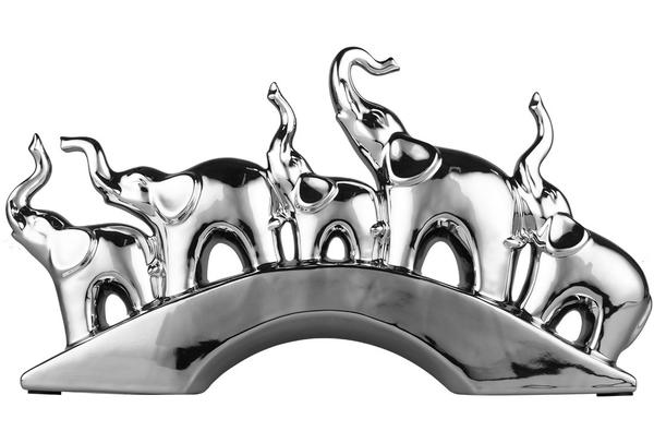 Almina 5'li Dekoratif Fil Biblosu | Gümüş | Al-2638