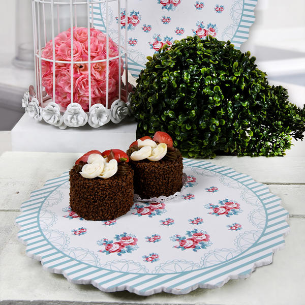 Bougie Rose Base en Bois 2 Pièces | K +