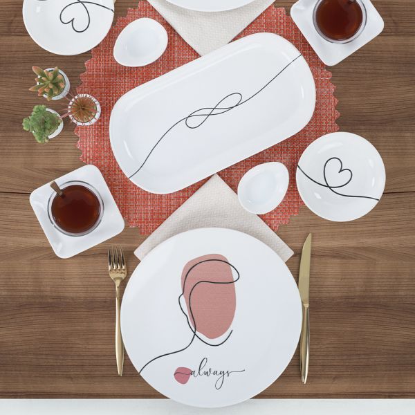 Forever & Always Kahvaltı Takımı 11 Parça 2 Kişilik | Keramika