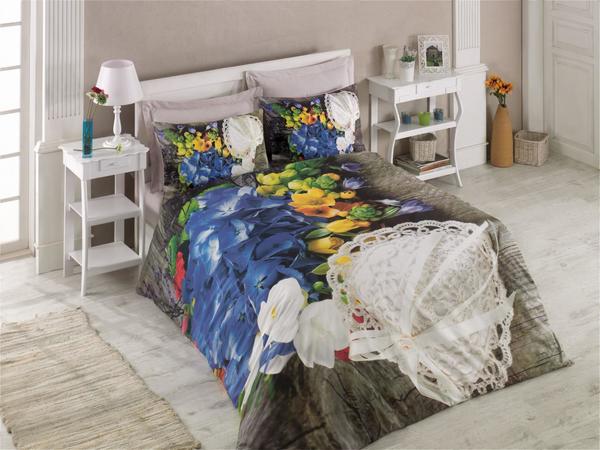 Cotton Box 3D Frilly Çift Kişilik Nevresim Takımı Bej | Cotton Box