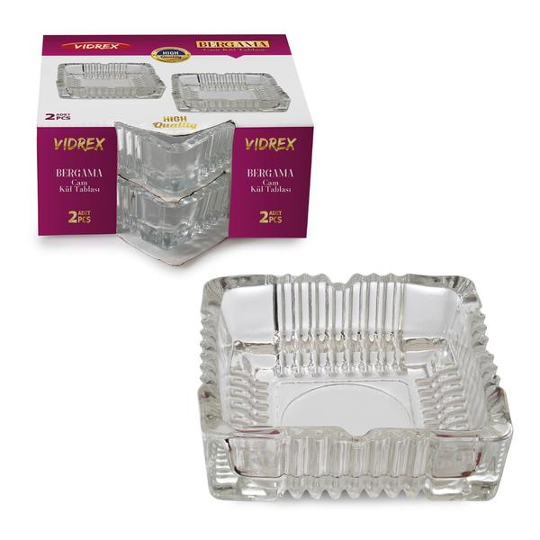 G-1016 / 2SET BERGAMA GLASS DOUBLE 10 سم | IPEK-11084